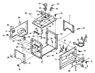 Cradle Diagram and Parts List for 9439-0-3W740  Briggs and Stratton Generator